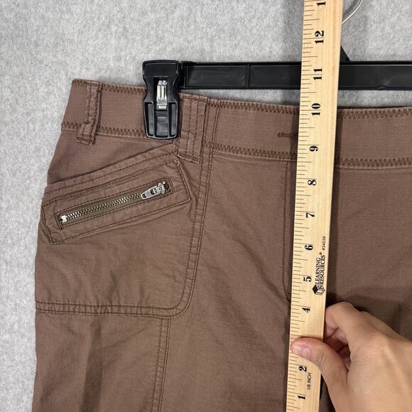 Chicos Pants Medium Utility Cropped Stretch Hiking Trail Climb Elastic Waist - Picture 5 of 10